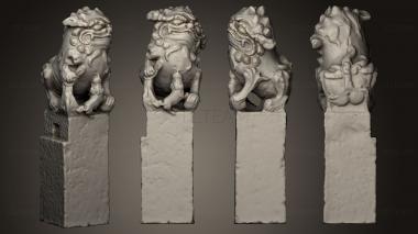 3D model Lion statue 009 (STL)